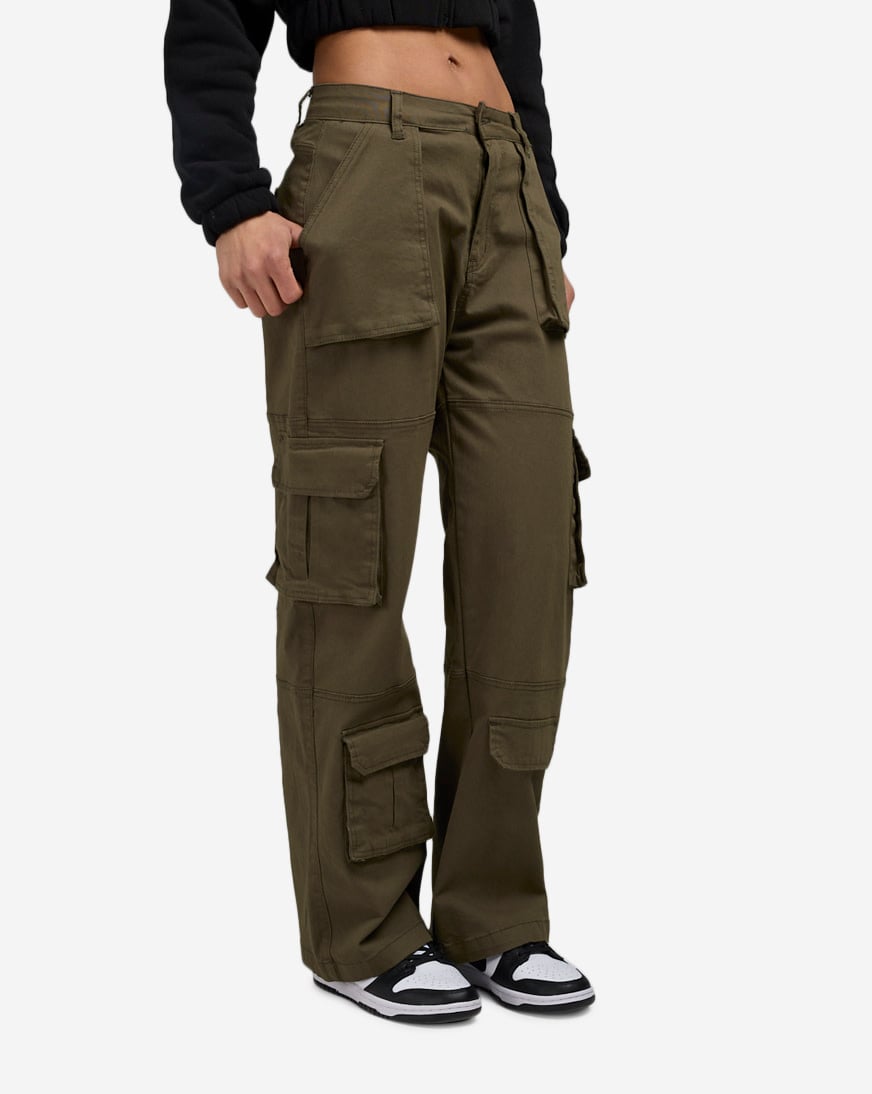 AMERI】MEDI MILITARY CARGO PANTS ハイウエスト Army Green High
