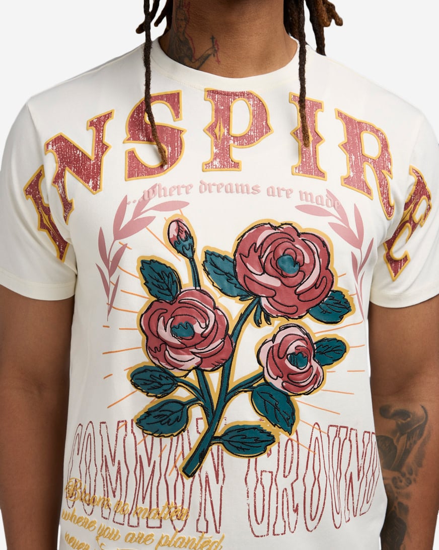最新人気 Smoke Shop Rise cream KT25176SN-PAP Tee Fashion Varsity トップス