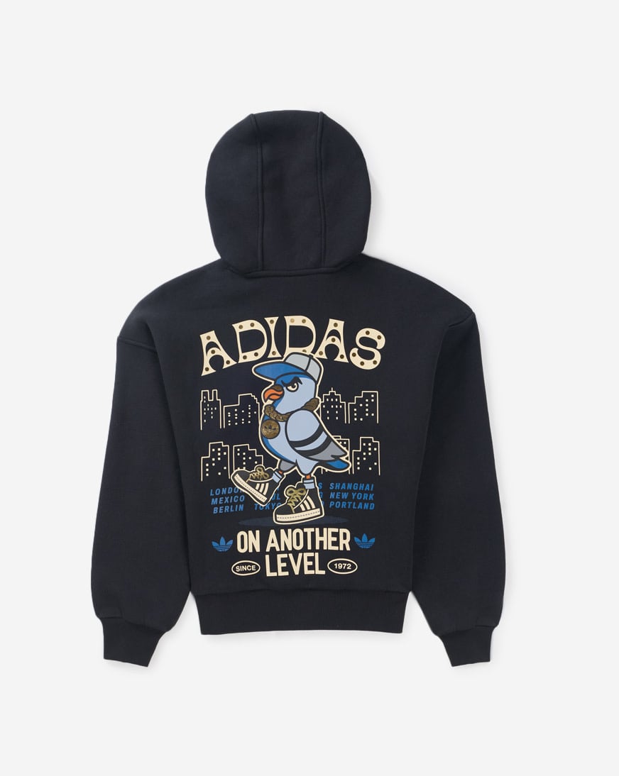 Shop adidas Kids' Street Pigeon Fleece Hoodie OA07705-AK01-001
