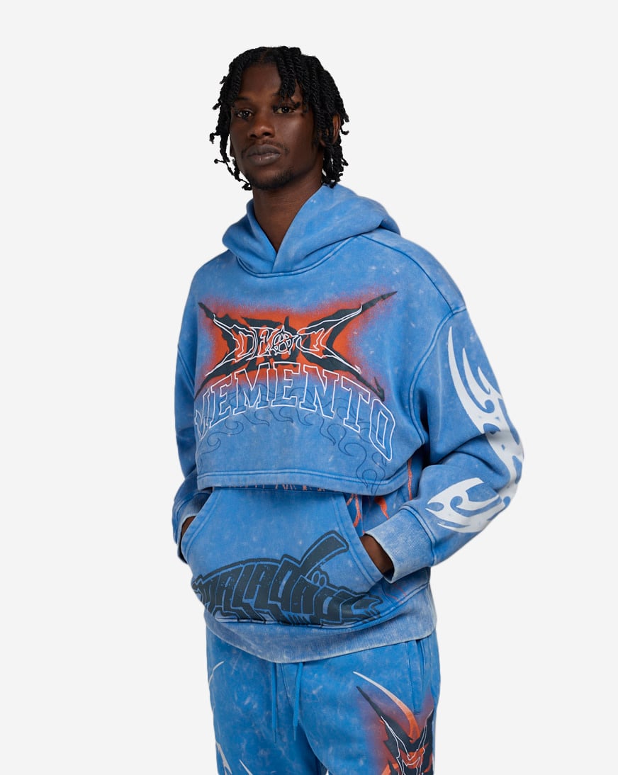Shop Smoke Rise Dystopian Hoodie FO24657SN-BLU blue | SNIPES USA