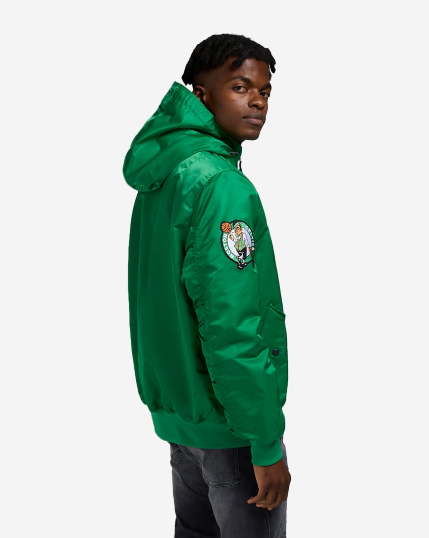 Shop New Era Alpha Industries Historic L-2B Boston Celtics Hooded