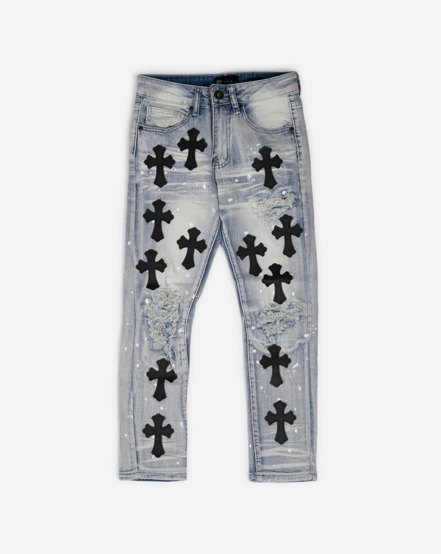Shop Waimea Kids' (8-20) Cross-Embellished Denim Jeans