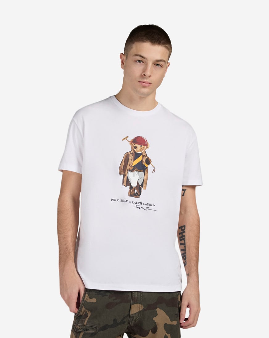 Shop Polo Ralph Lauren Novelty Polo Society Bear Tee 710B14626001