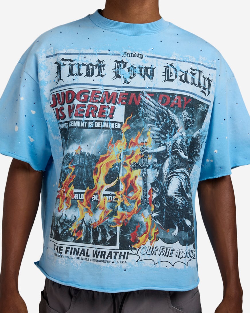 Shop First Row Judgement Day Terry Tee FRM3028-BLU blue | SNIPES USA