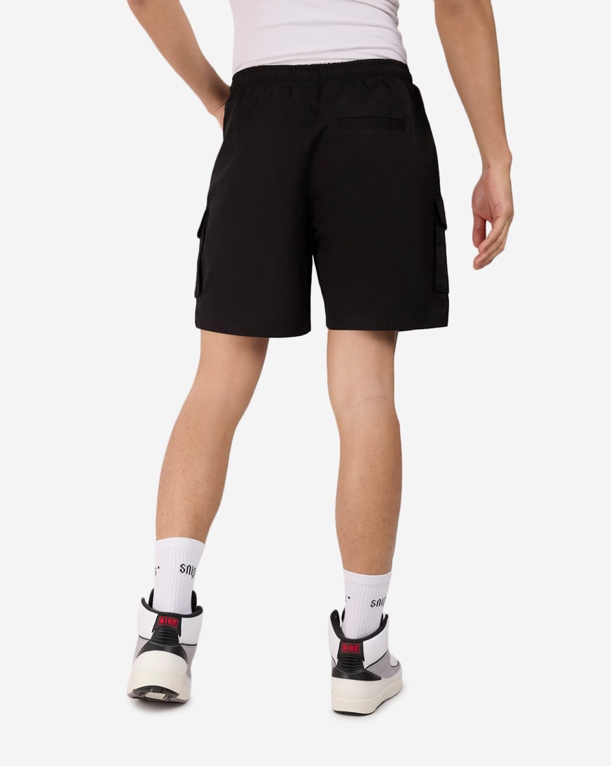 Shop Smoke Rise Graphic Twill Shorts WS24285SN-BLK black