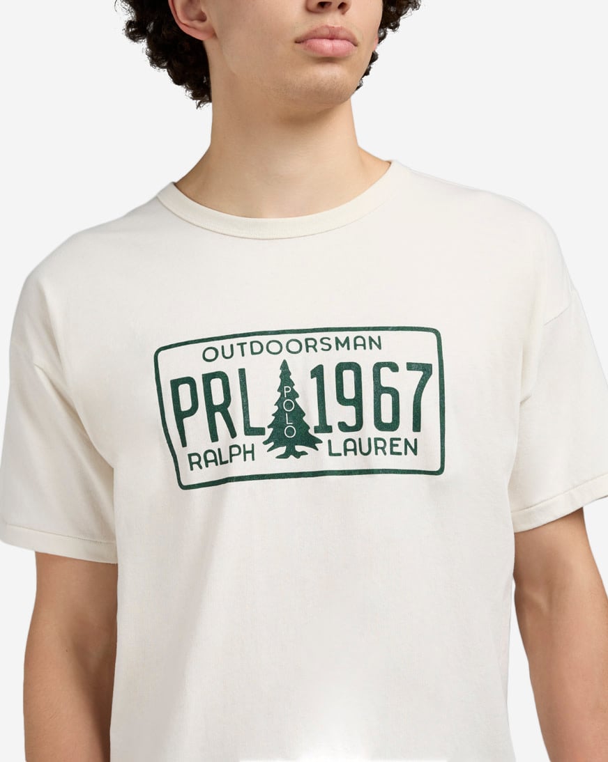 Shop Polo Ralph Lauren Outdoor Graphic T-shirt 710980796002-WHT