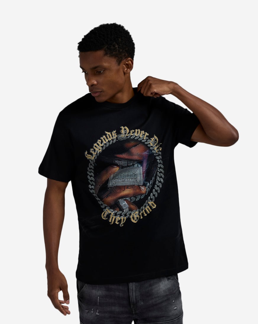 Shop Graphic Tees Legends Never Die Tee MTUS544-US-00007 black