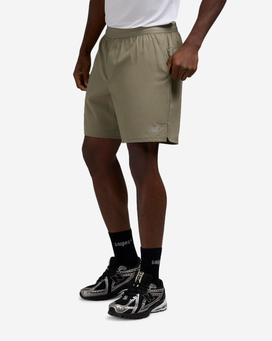 Shop New Balance Athletics Stretch Woven Short MS51622-DOK beige