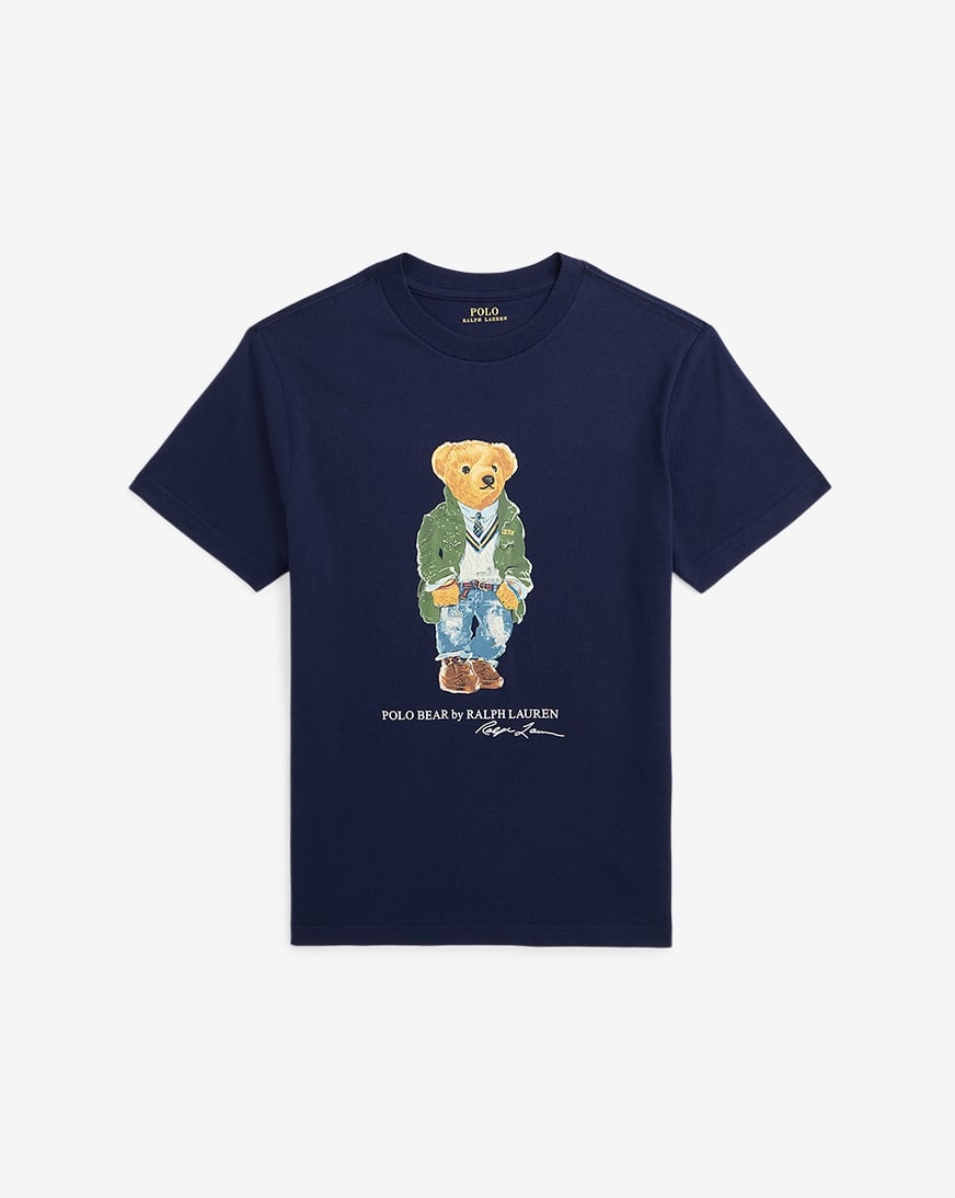 Shop Polo Ralph Lauren Grade School Polo Bear Cotton Jersey
