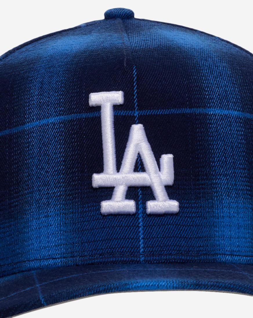 Shop New Era 9Fifty Los Angeles Dodgers Plaid A-Frame Snapback Hat
