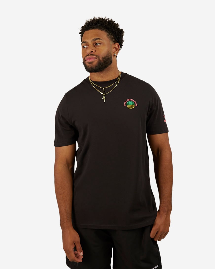 Shop PUMA Worldwide Graphic Tee 62249901 black | SNIPES USA