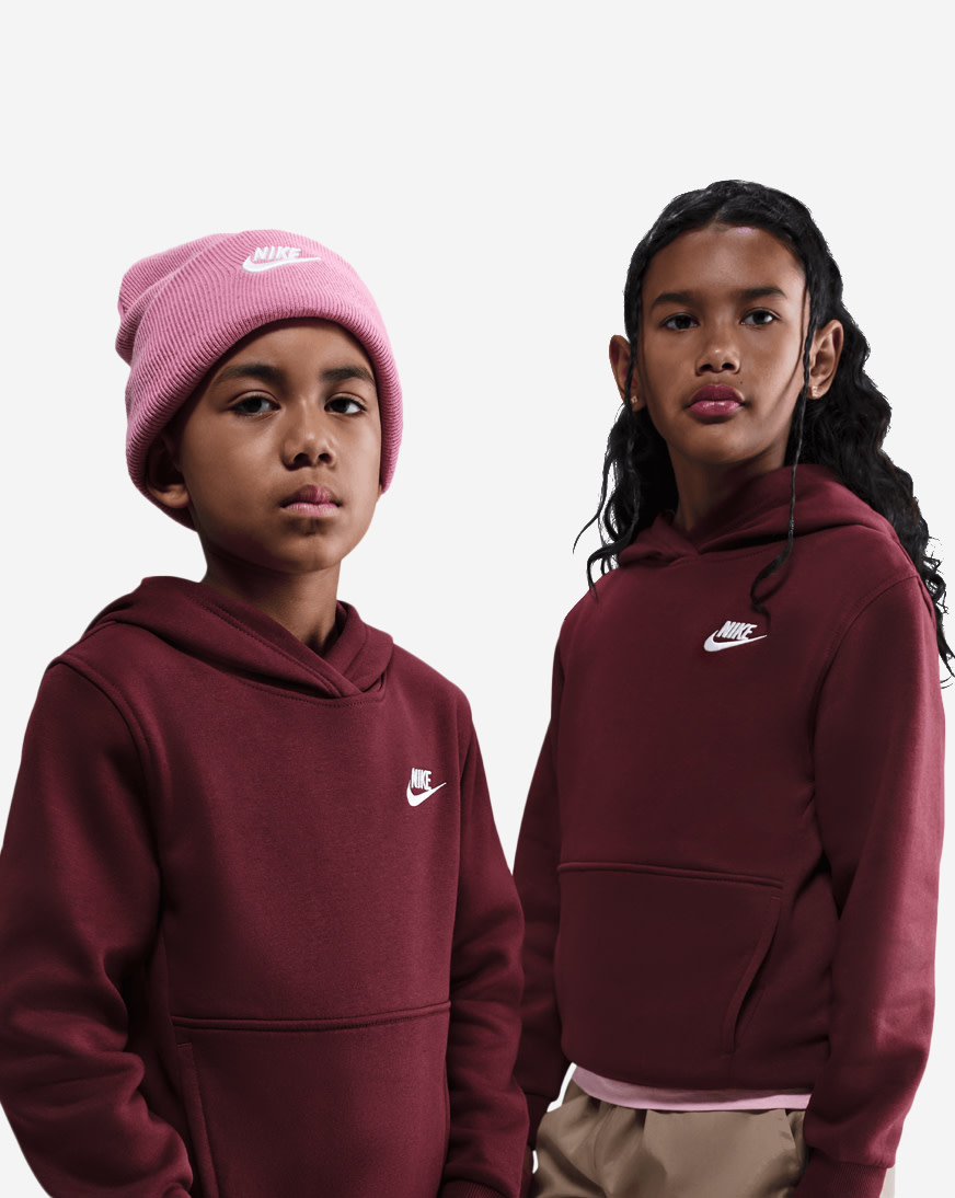 Shop Nike Big Kids' NSW Club Fleece Hoodie FD3000-619 red | SNIPES USA
