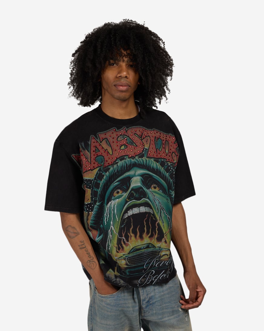 イヤーマンスデー　スウェットTシャツ Shop Majestik Game Day Reaper Tee ST26028-BLK black | SNIPES USA