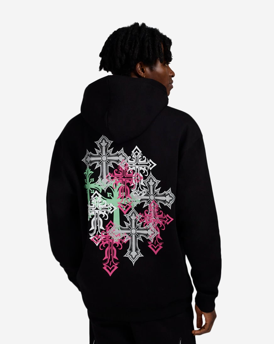 トップス archiveL.G.B. back cross pullover hoodie decibel_dcb003-blk_02.jpg
