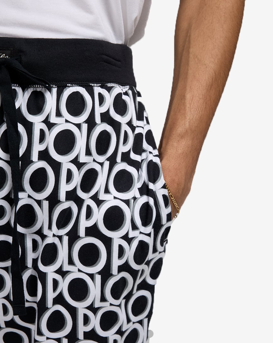 Shop Polo Ralph Lauren Printed Sleep Joggers PK79RL-A36Y black