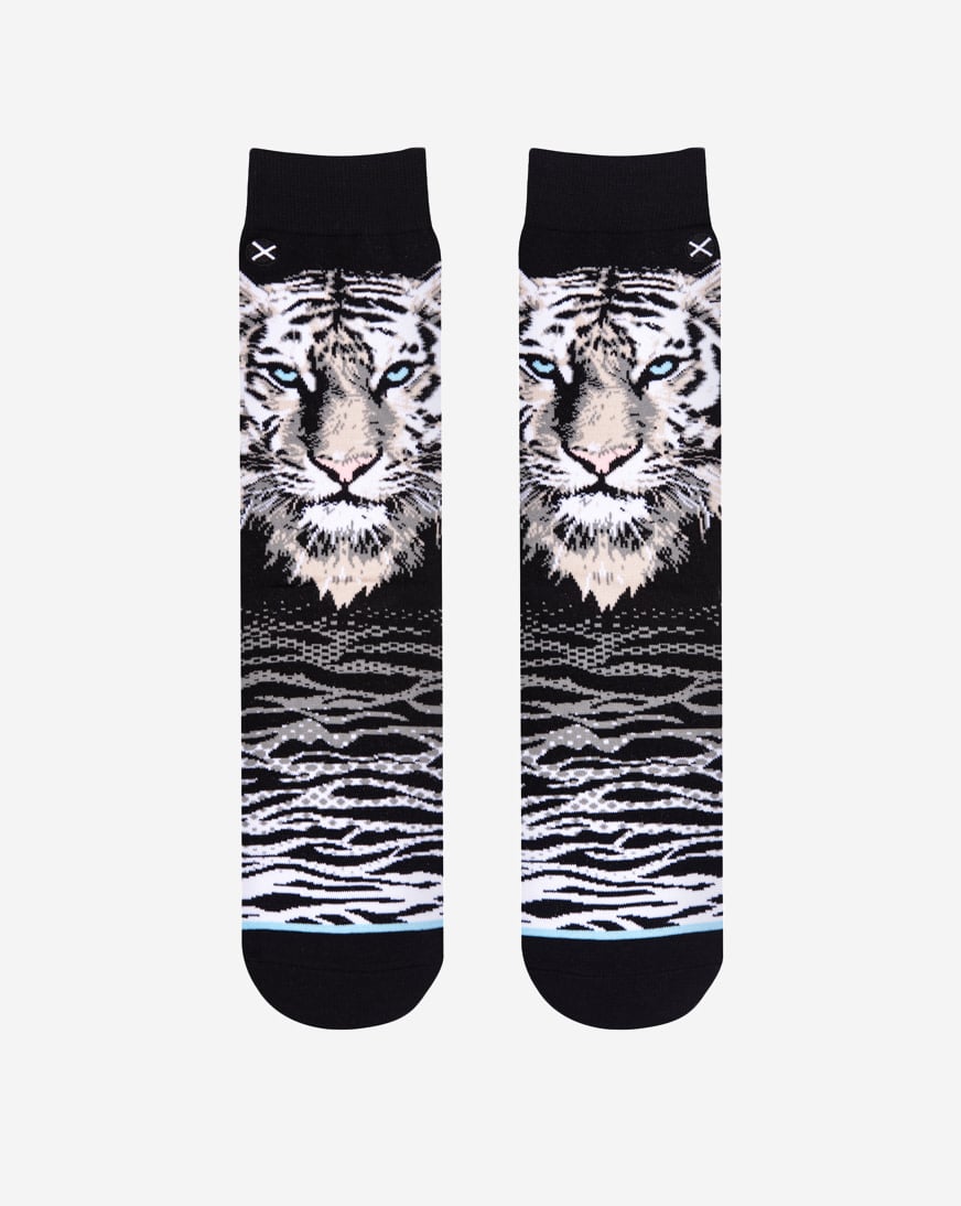 Shop Odd Sox White Bengal Crew Socks (L) 34054MONCD multi | SNIPES USA