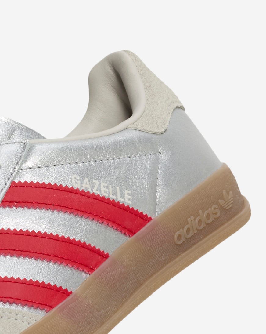 adidas gazelle silver green womens Gazelle Indoor Shoes Wonder Alumina/Lucid Red/Cloud White – Karen Walker main image 0
