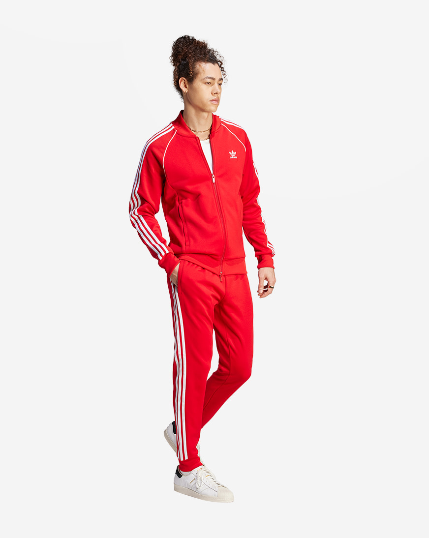 adidas sst track pants power red