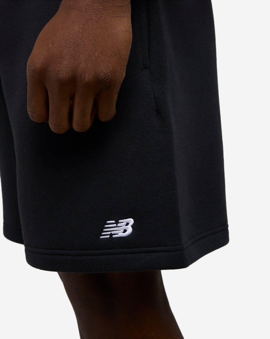 Shop New Balance Essentials Fleece Shorts MS41504-BK black