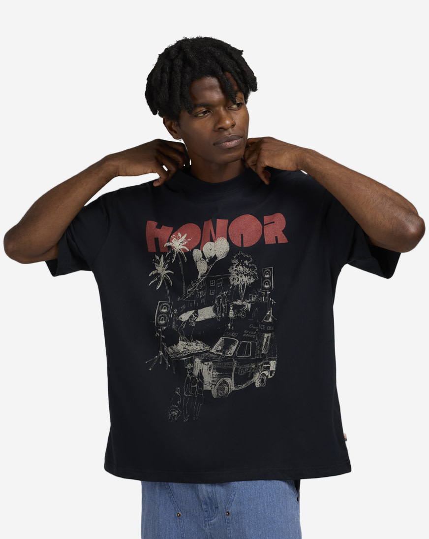Shop Honor The Gift Block Party T-Shirt HTG250243-BLK black