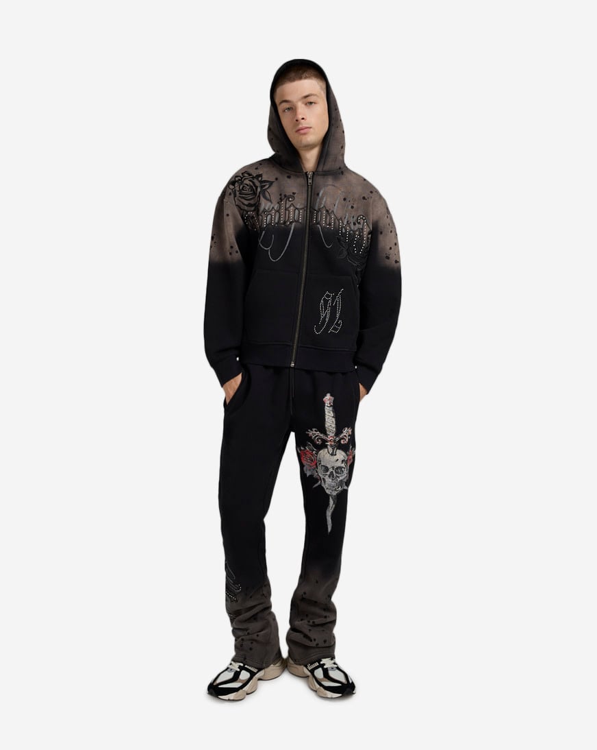 Shop Smoke Rise Legacy Vision Fleece Pants FP25663SNZ-BLK black