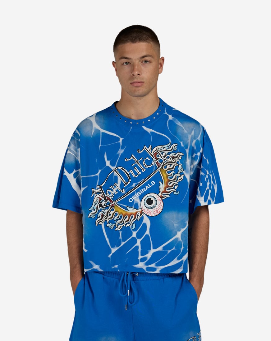 Shop Von Dutch Chrome Electric Eyeball Tee VND9E0064SN-BLU blue