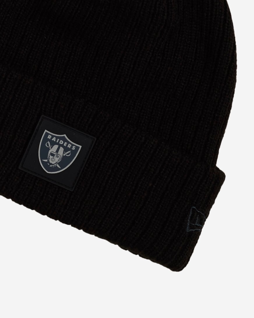 Shop New Era Oakland Raiders Rubberized Knit Beanie 60833854 black