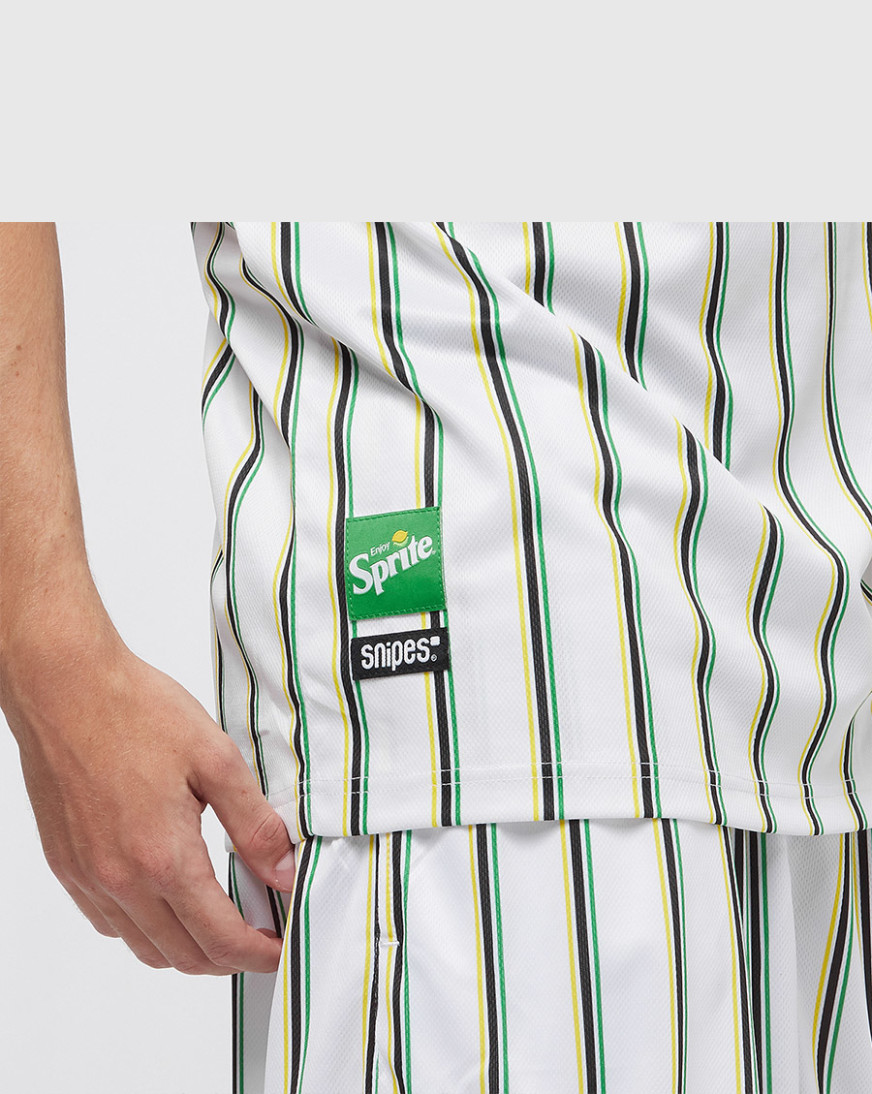 Shop SNIPES Sprite Pinstripe Mesh Tee SNXFOSMQ32001WHT white