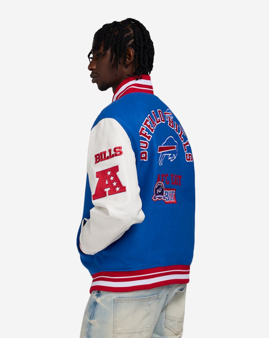 BUFFALO Zubaz NFL Men's Full Zip Hoodie With Logo on Back Buffalo Bills