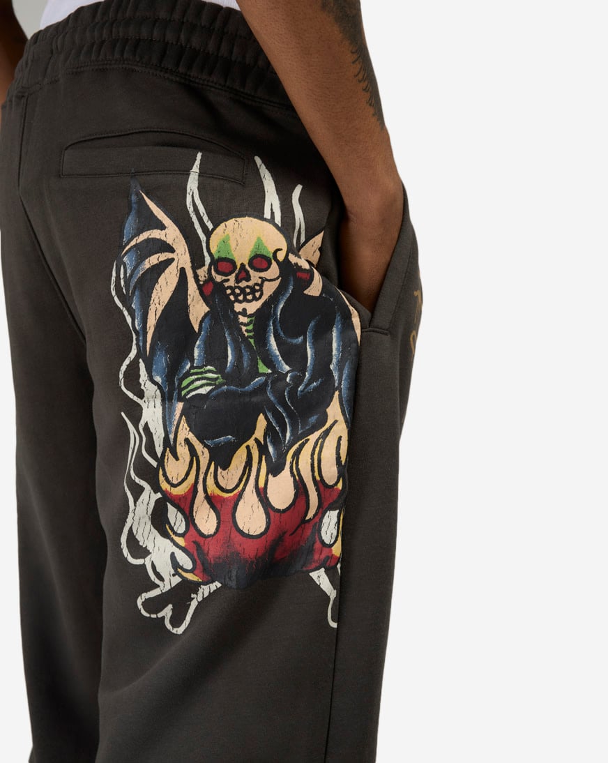 Shop Ed Hardy Fire Lord Fleece Pants EHM8008-10-GRY grey | SNIPES USA