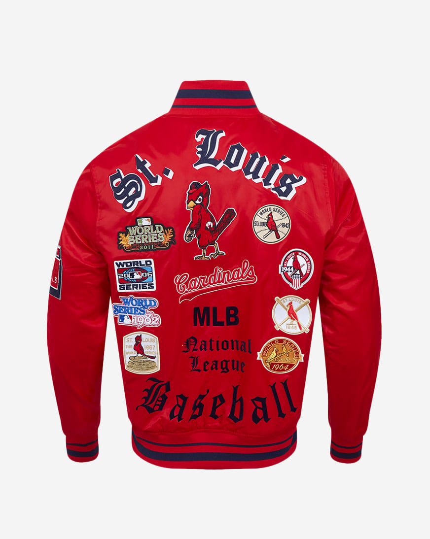 Shop PRO STANDARD St. Louis Cardinals Old English Rib Satin Jacket