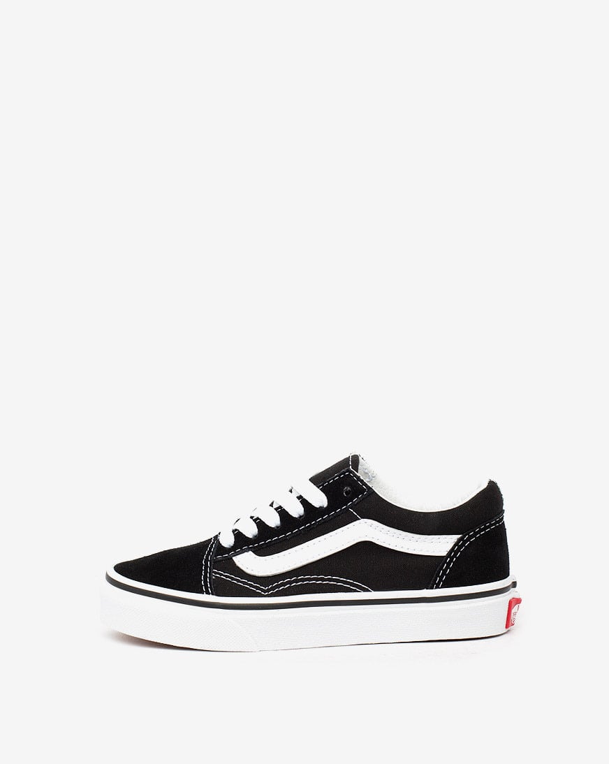 Shop Vans Pre-School Old Skool Black VN000W9T6BT white
