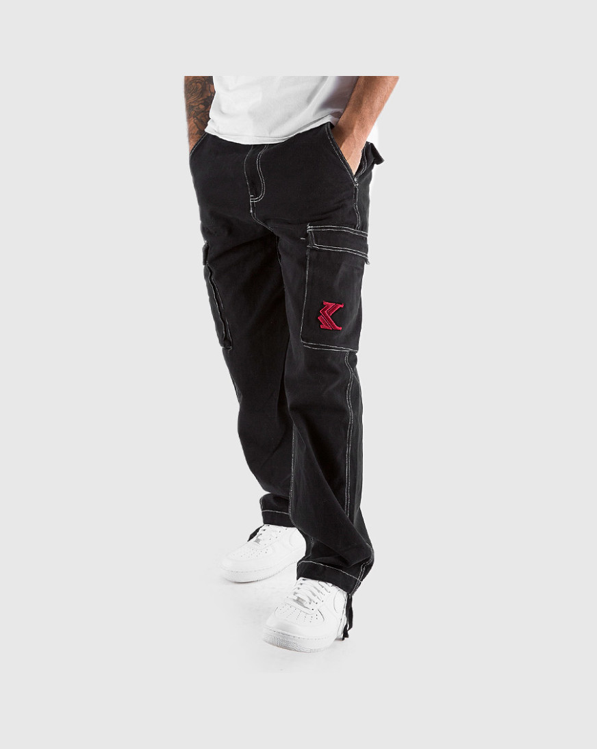 contrast stitch cargo pants mens