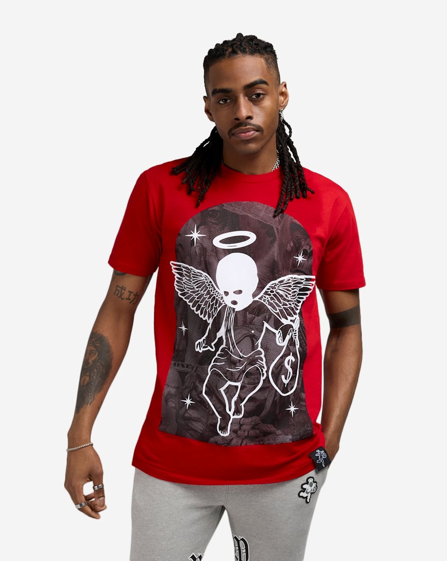 Shop Hasta Muerte Collage Angel Arch Tee HMDEC023-RED red | SNIPES USA