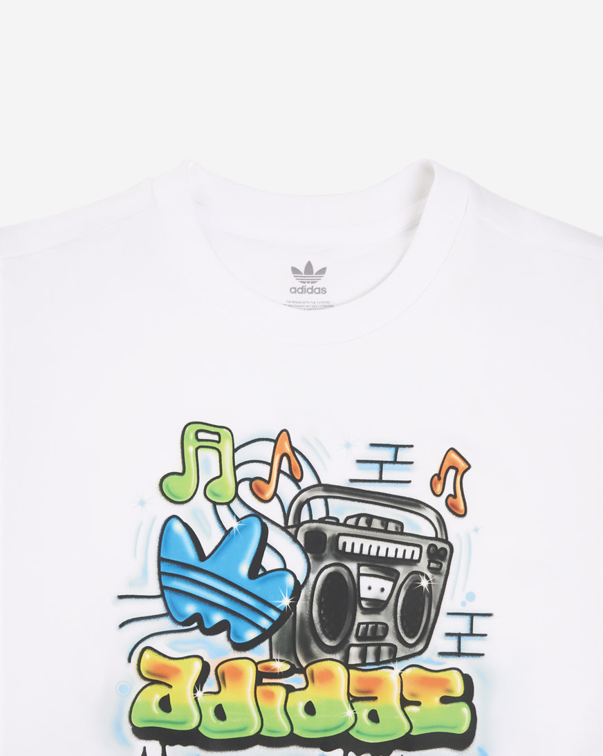 Shop adidas Kids' Airbrush Graphic Tee KC5501 silver | SNIPES USA