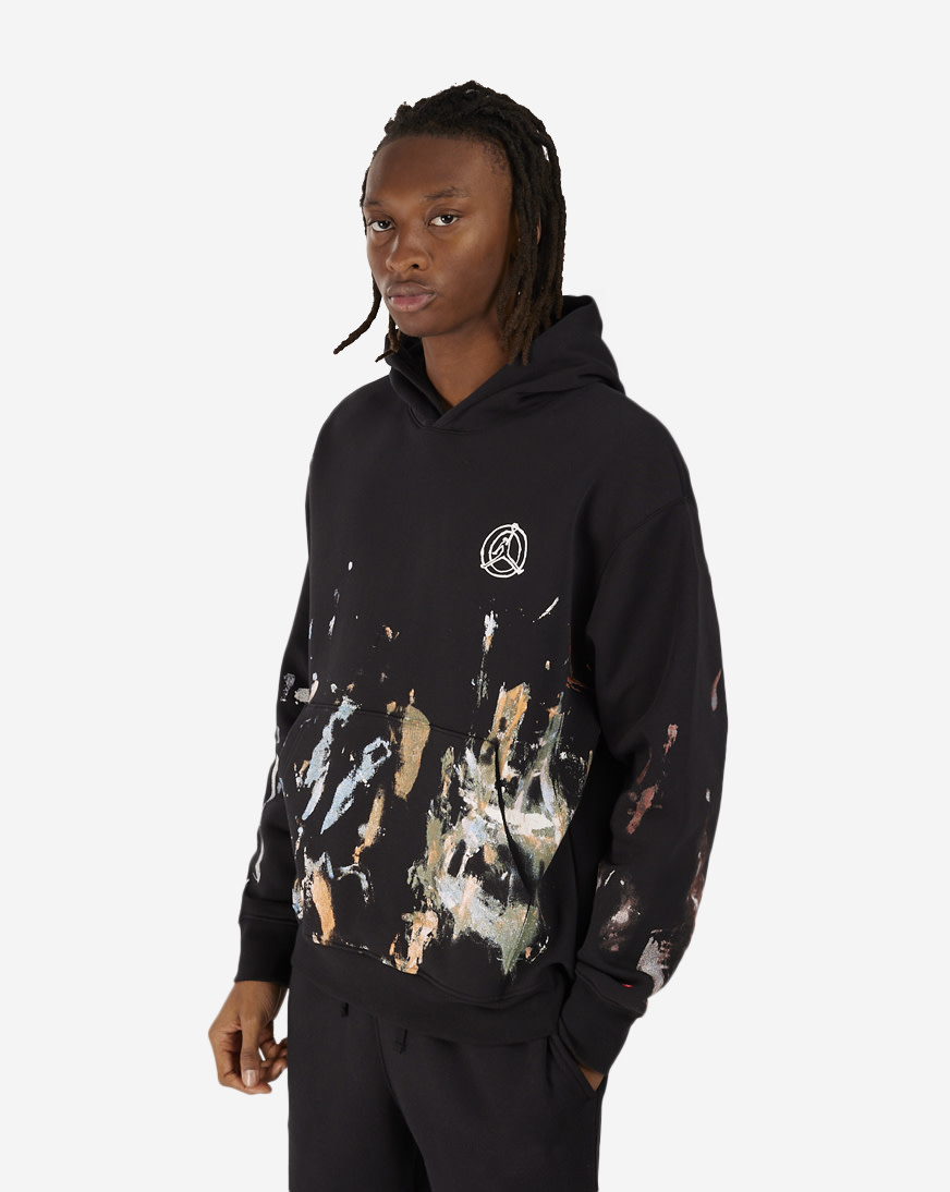 ★人気★【1993 STUDIO】★CHECKERBOARD FLEECE SWEATSHIR.T★ Shop Smoke Rise Patchwork Hoodie FO24577SNZ-BLK black