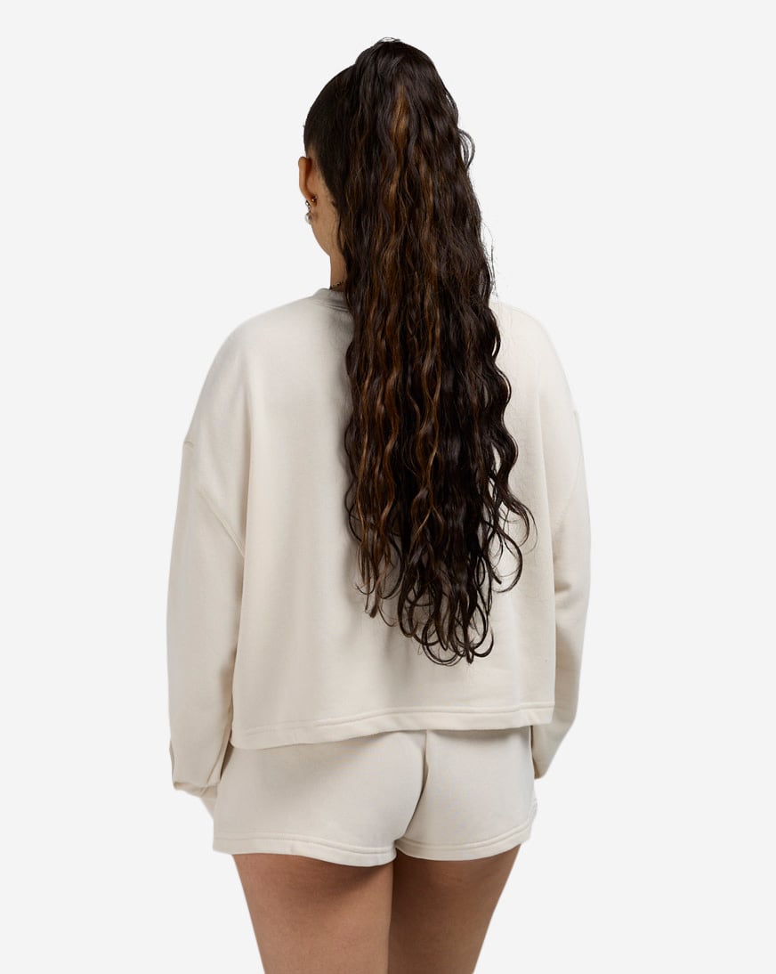 Shop New Balance Coastal Fleece Crew Top WT51514-LIN cream