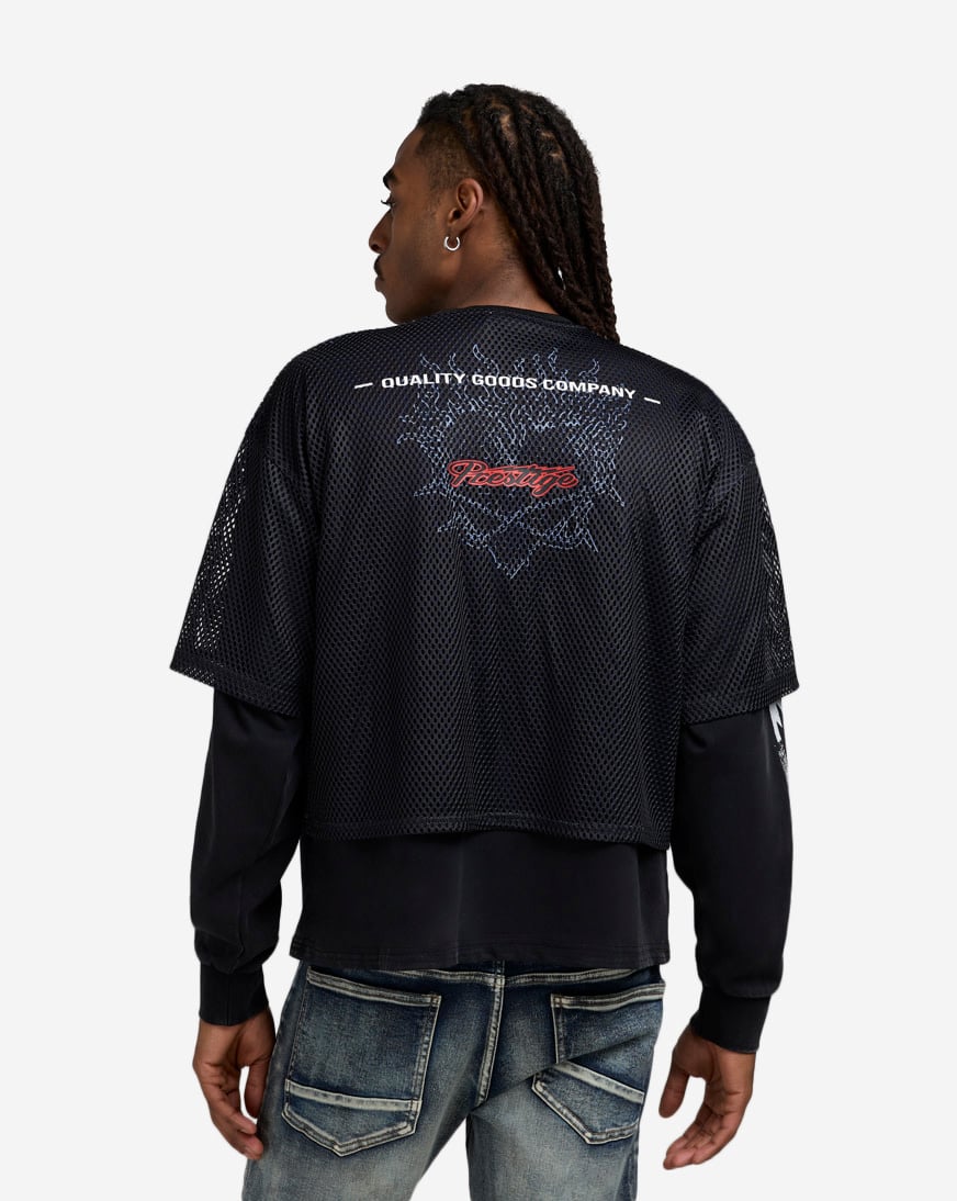 激美品完売品！ESSENTIAL LONG SLEEVE RASHVEST Shop Smoke Rise Boundless Mesh Long Sleeve Top KT25672SNZ