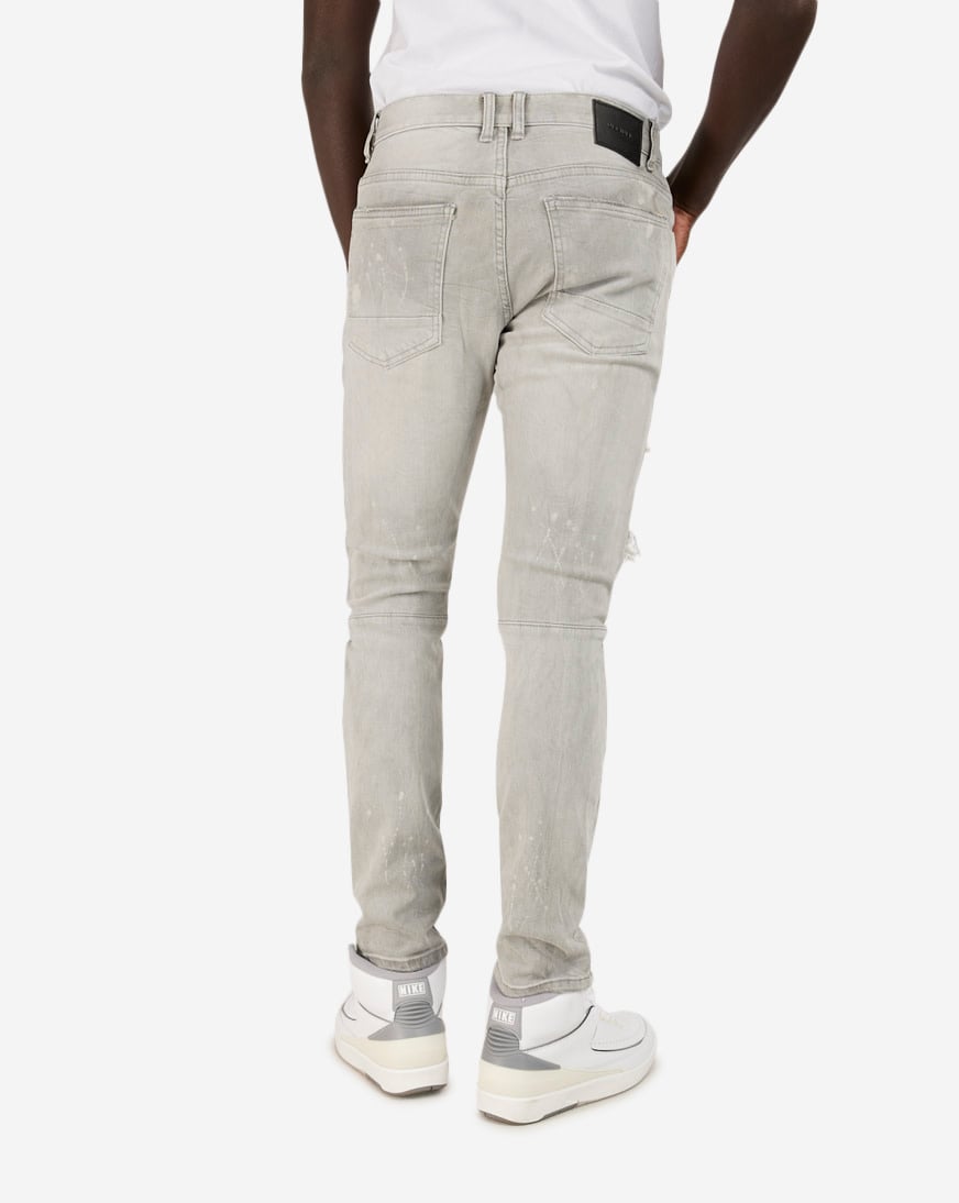Shop Decibel Distressed 5 Pocket Jeans JP23511SNZ-GRY grey