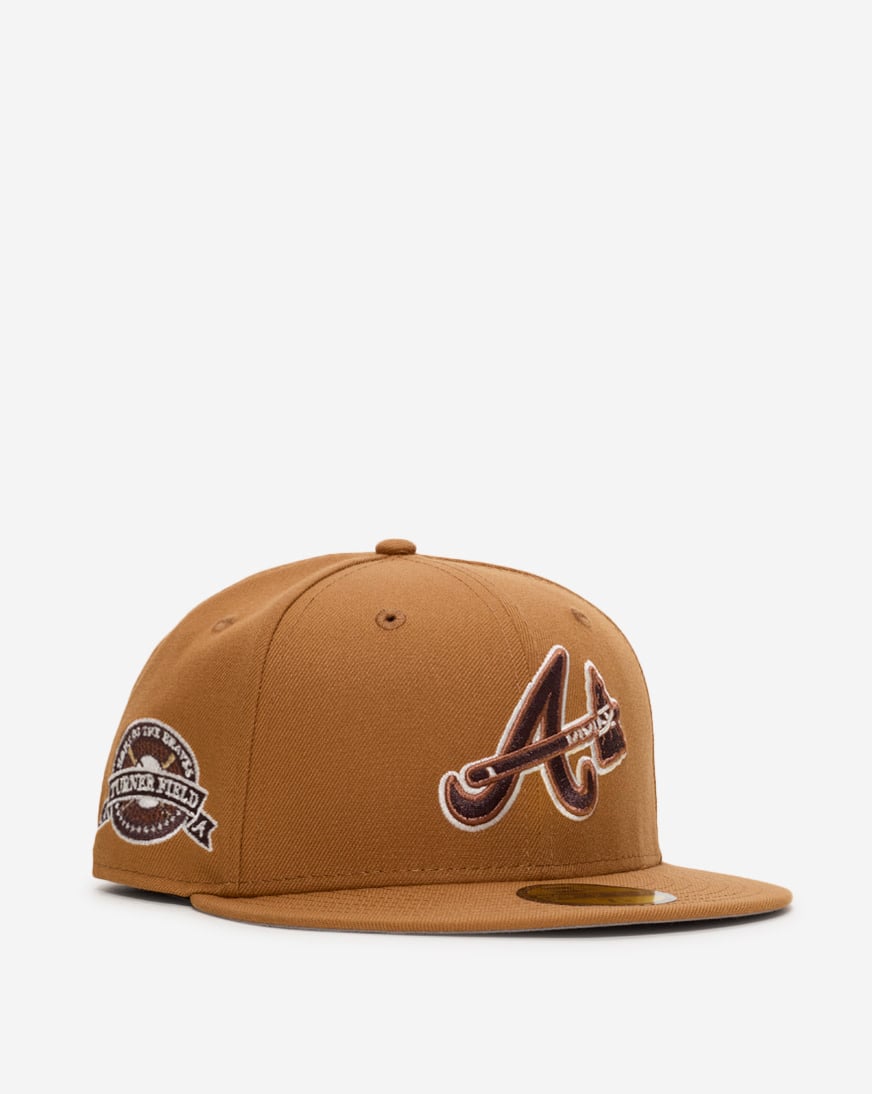 Shop New Era 59Fifty Atlanta Braves Light Bronze Fitted Hat