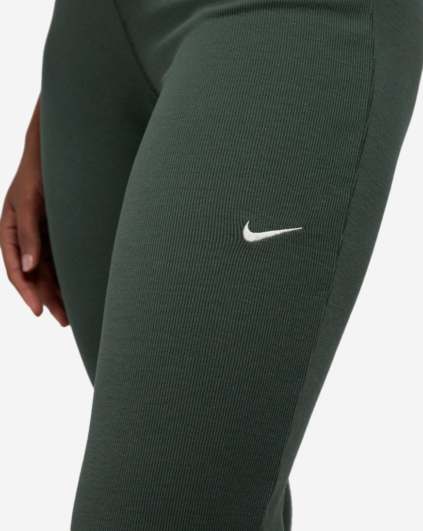 Shop Nike NSW Chill Knit Tight Mini-Rib Flared Leggings