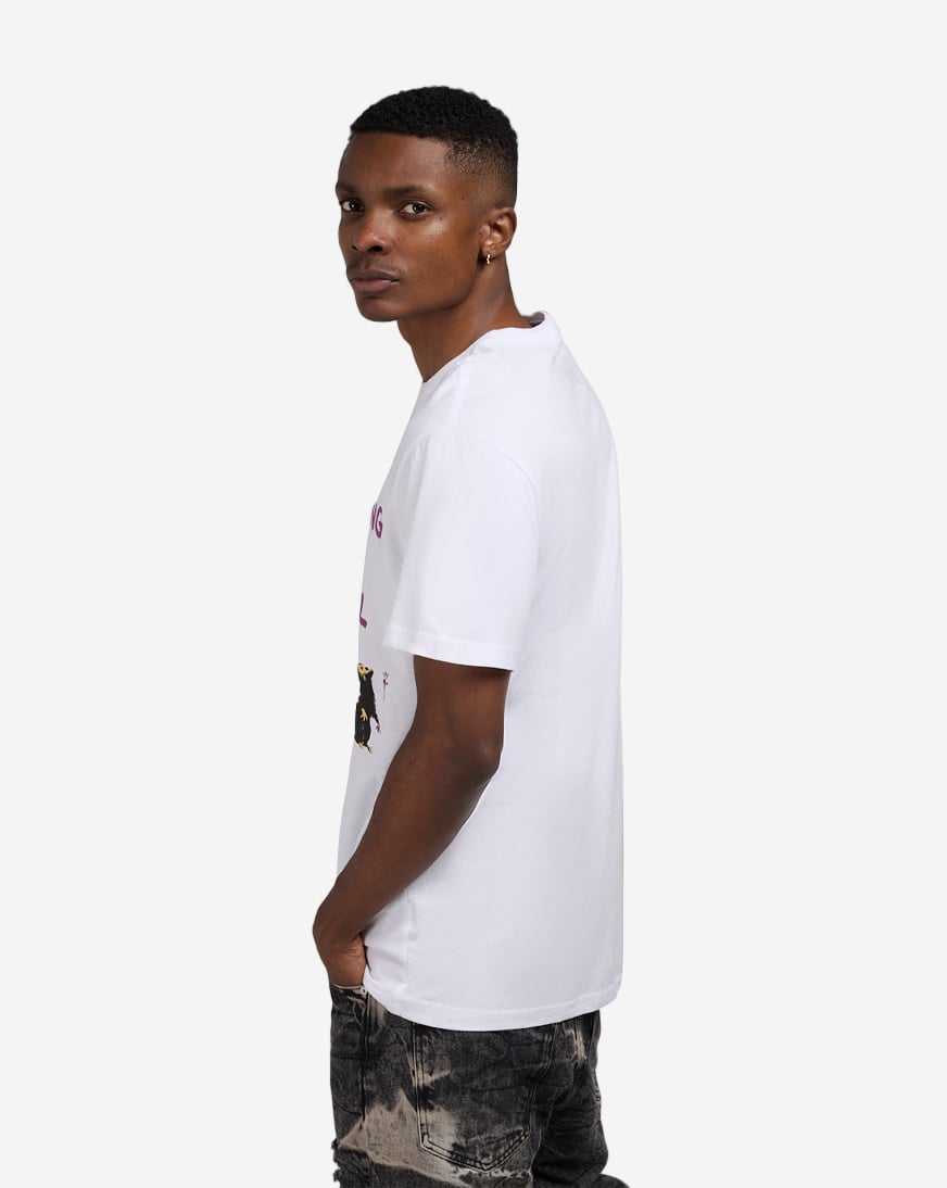 Shop Urban Classics Graffiti Illegal Tee MCUS174-US-00220 white
