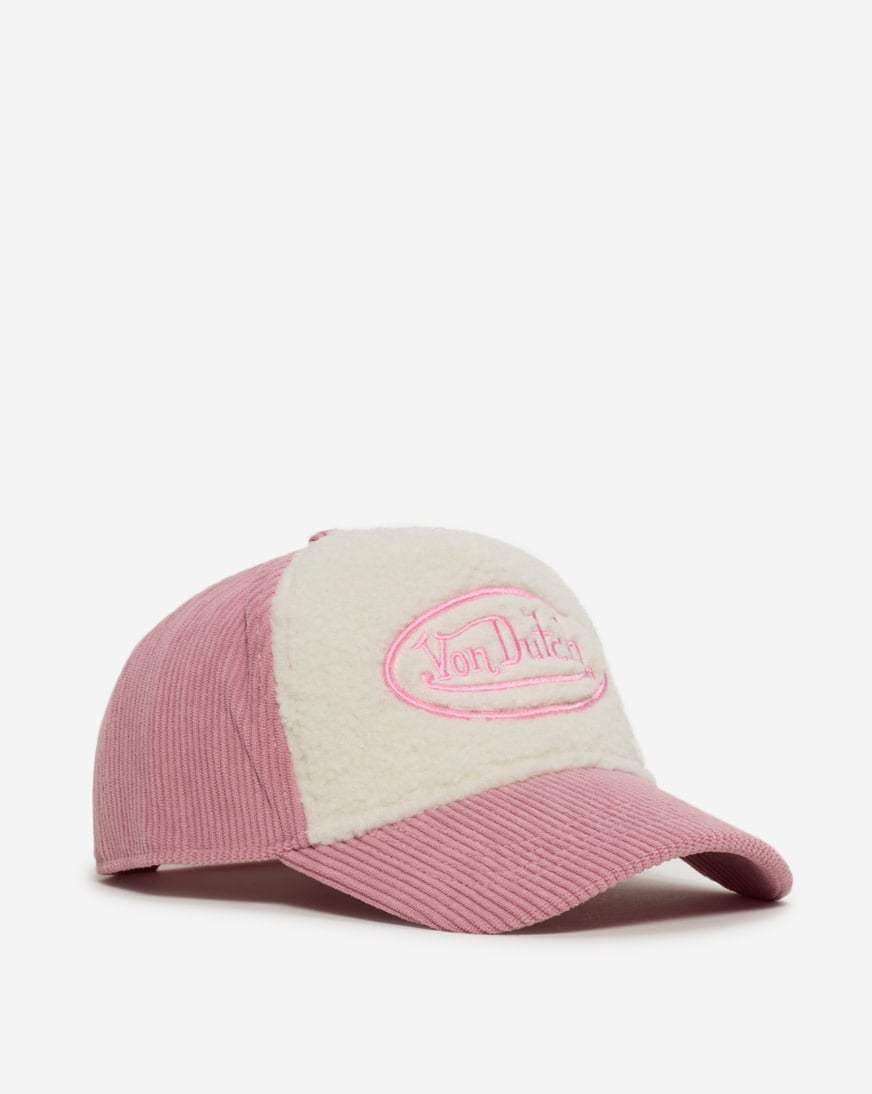 Shop Von Dutch Sherpa Dutch Trucker Hat VDHH0072-PINK-GAZE pink