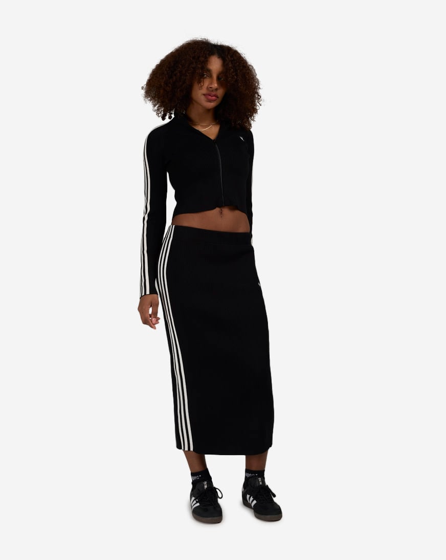 Shop adidas Adicolor Knit 3-Stripes Skirt JW2661 black | SNIPES USA