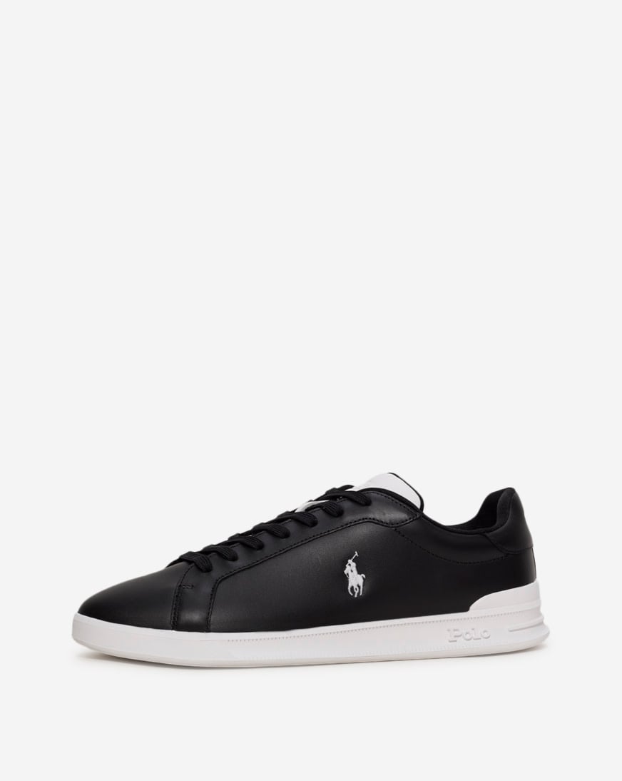Shop Polo Ralph Lauren Leather Heritage Court 809944784004 black
