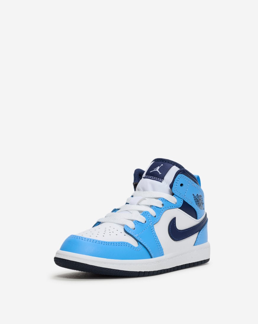 Shop Jordan Little Kids' Air Jordan 1 Mid DQ8424-405 blue | SNIPES USA