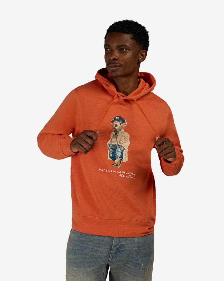 Shop Polo Ralph Lauren Fleece Novelty Litchfield Bear Hoodie