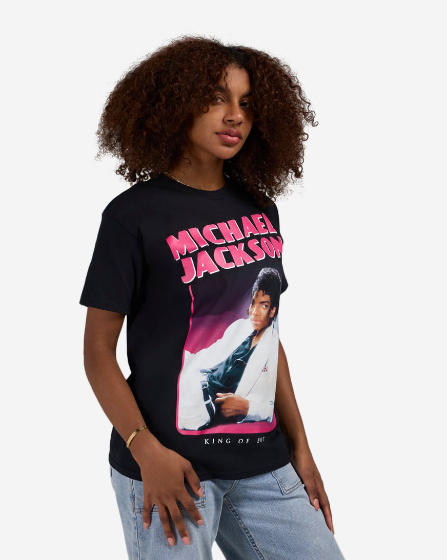 Shop Graphic Tees Michael Jackson Cover Tee MJA151495 black
