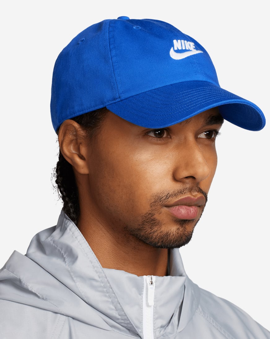 Shop Nike Club Unstructured Futura Wash Cap FB5368-480 blue