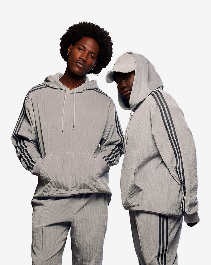 Shop adidas IVY PARK Corduroy Hoodie HG2520 grey | SNIPES USA